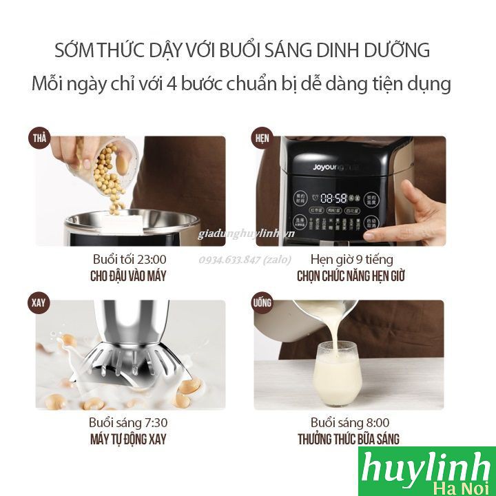 Máy làm sữa đậu nành, sữa hạt Joyoung DJ13R-P90 - 1.3 lít (P10)