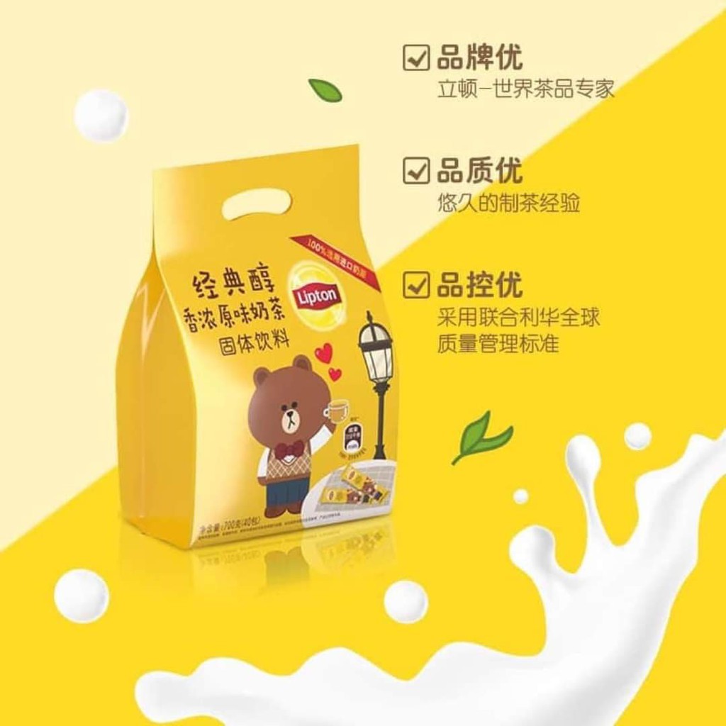 [FREESHIP] CM TÚI TRÀ SỮA LIPTON LINE FRIENDS 700GR 40 GÓI