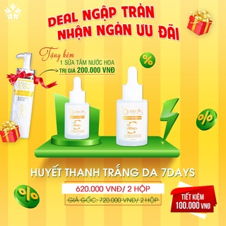 Combo 2 Huyết Thanh Trắng Da 7Days Queenie Skin
