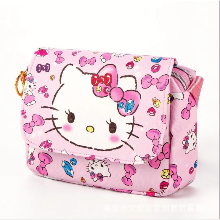 [Hàng Sẵn] Chính Hãng Túi Xách Đeo Vai Hello Kitty cho Bé phong cách Hàn Quốc Không Thấm Nước