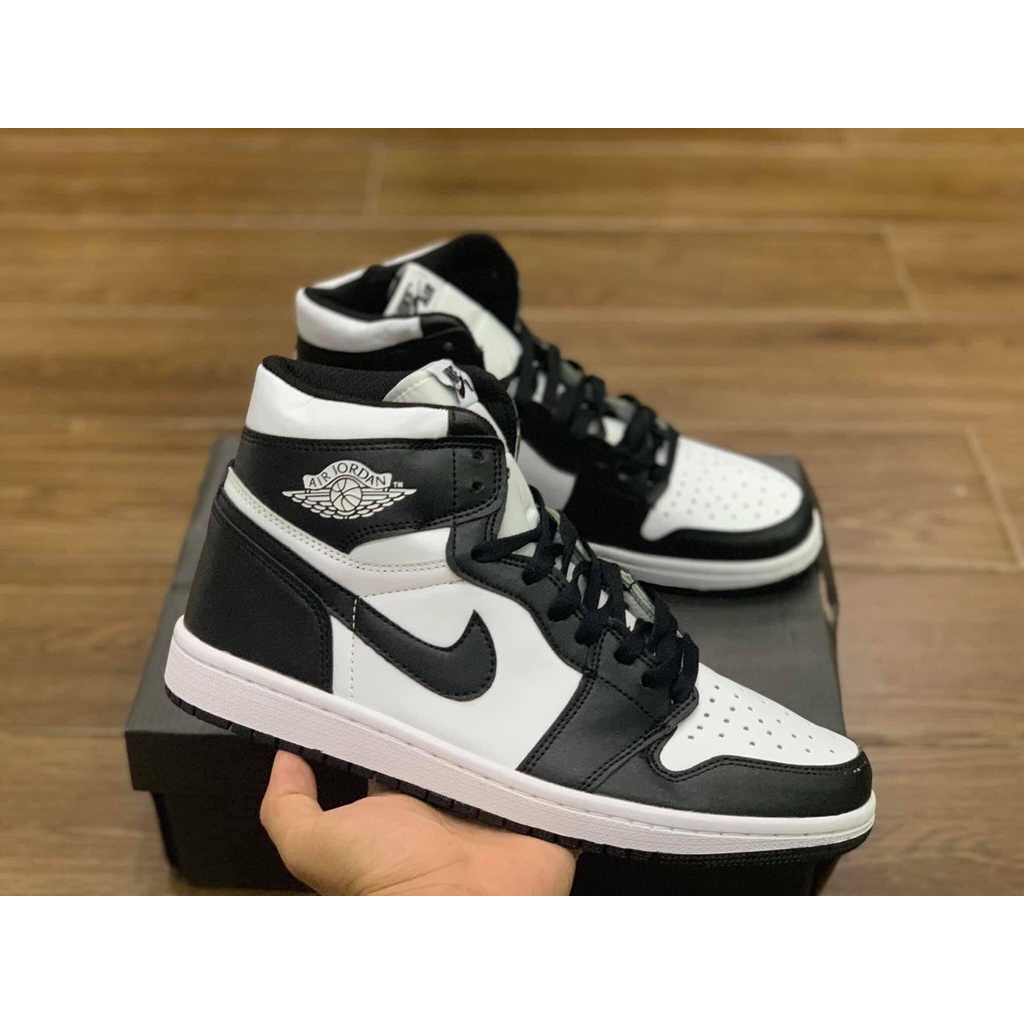🔥shopgiaykiencuong🔥Giày Jordan Panda Cao Cổ Đen Trắng ,Giày Jordan Panda Cổ Cao Full Size box bill đ