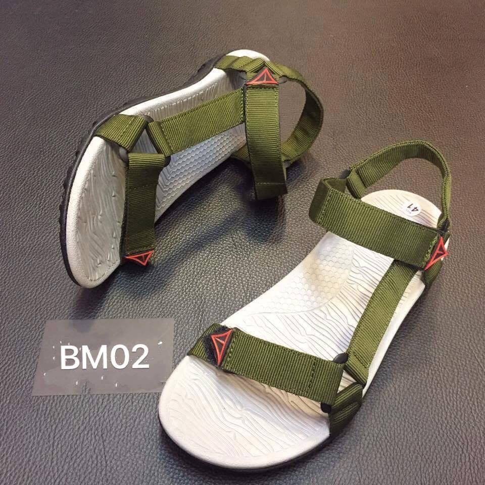 sandal quai chéo BM xanh rêu