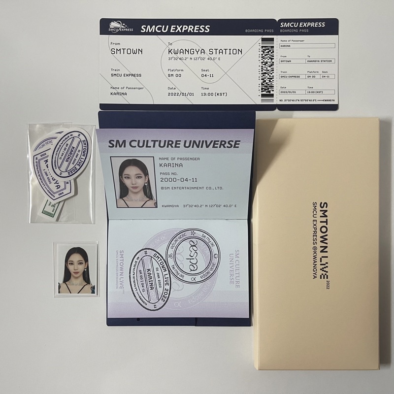 Bộ ảnh Passport SMCU aespa Karina không photocard