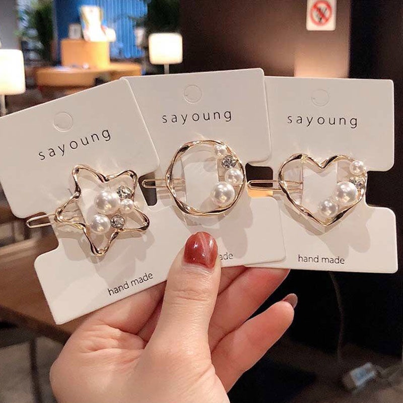 Kẹp Tóc Đính Đá Hình Trái Tim Xinh Xắn Thời Trang 2022