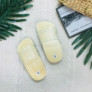 [ĐẾ CAO SU 2 LỚP] GUỐC GỖ THÔNG SIÊU NHẸ QUAI TRONG CÓ VÂN CHO BÉ GÁI TỪ 1-14 TUỔI