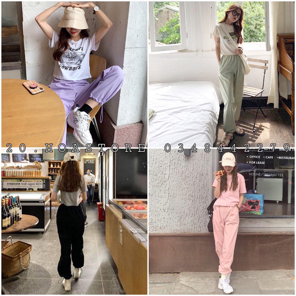 QUẦN JOGGER CULLOTES KAKI 4 MÀU TÍM ĐEN HỒNG XANH - QUẦN BAGGY KAKI BO ỐNG ULZZANG