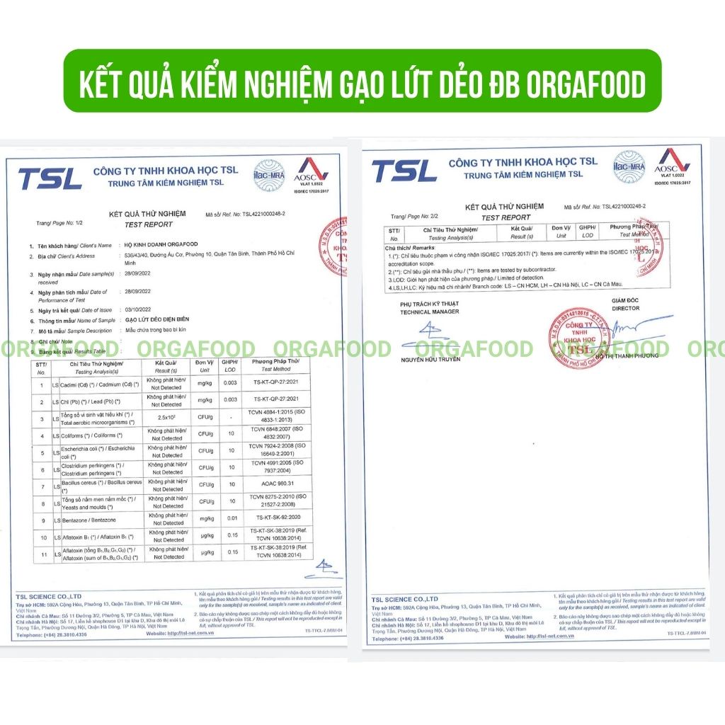 Gạo lứt dẻo Điện Biên Orgafood 1Kg EAT CLEAN healthy giảm cân cho người ăn kiêng túi hút chân không