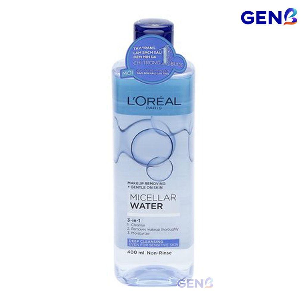 Nước Tẩy Trang L oréal Paris Micellar Water Deep Cleansing Xanh Đậm Chính Hãng KHÔNG CỒN L'Oreal Trang Điểm Mỹ Phẩm GENB
