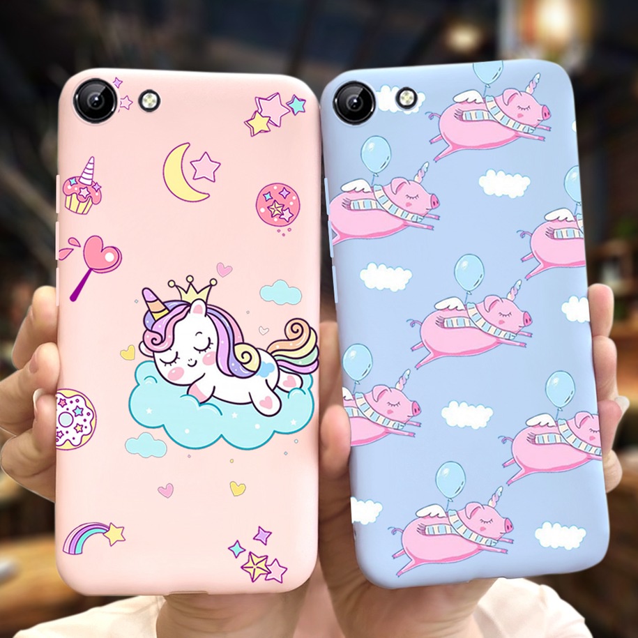 Ốp điện thoại cao su silicone mềm bo viền in thú vật dễ thương xinh xắn cho Vivo Y81 1808 Y81I 1812 Y81 Y 81 Y 81i