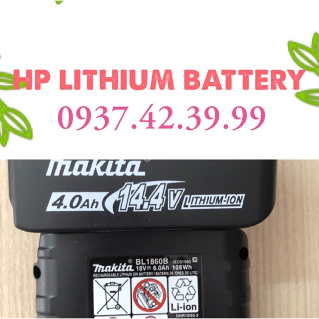 Vỏ pin in Makita 4.0Ah 14.4V đẹp và in sắc nét