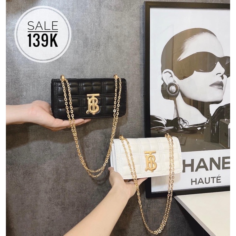 Túi xách nữ thời trang chữ B dây xích kẹp nách siêu xinh TX678