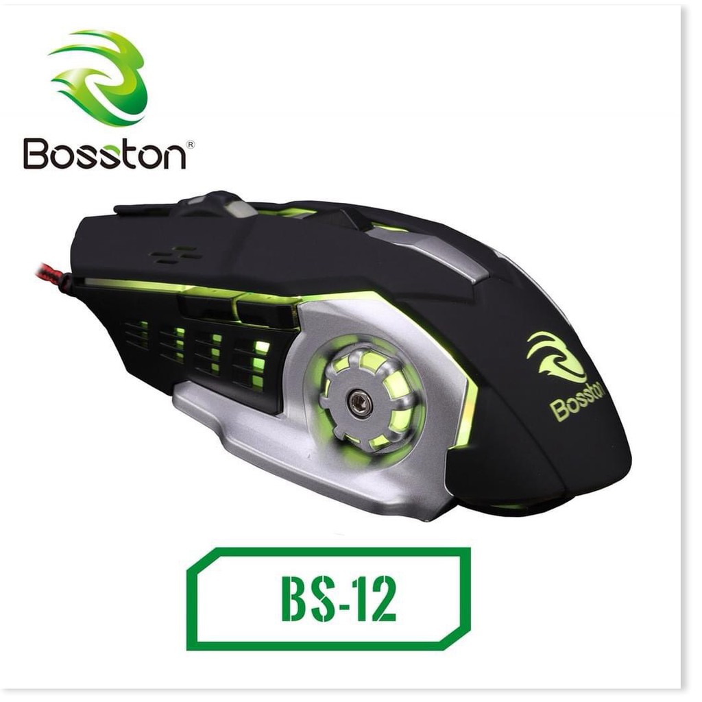 Chuột chơi game siêu khủng Bosston BS-12 led đa màu DPI 3600 - MrPhukien