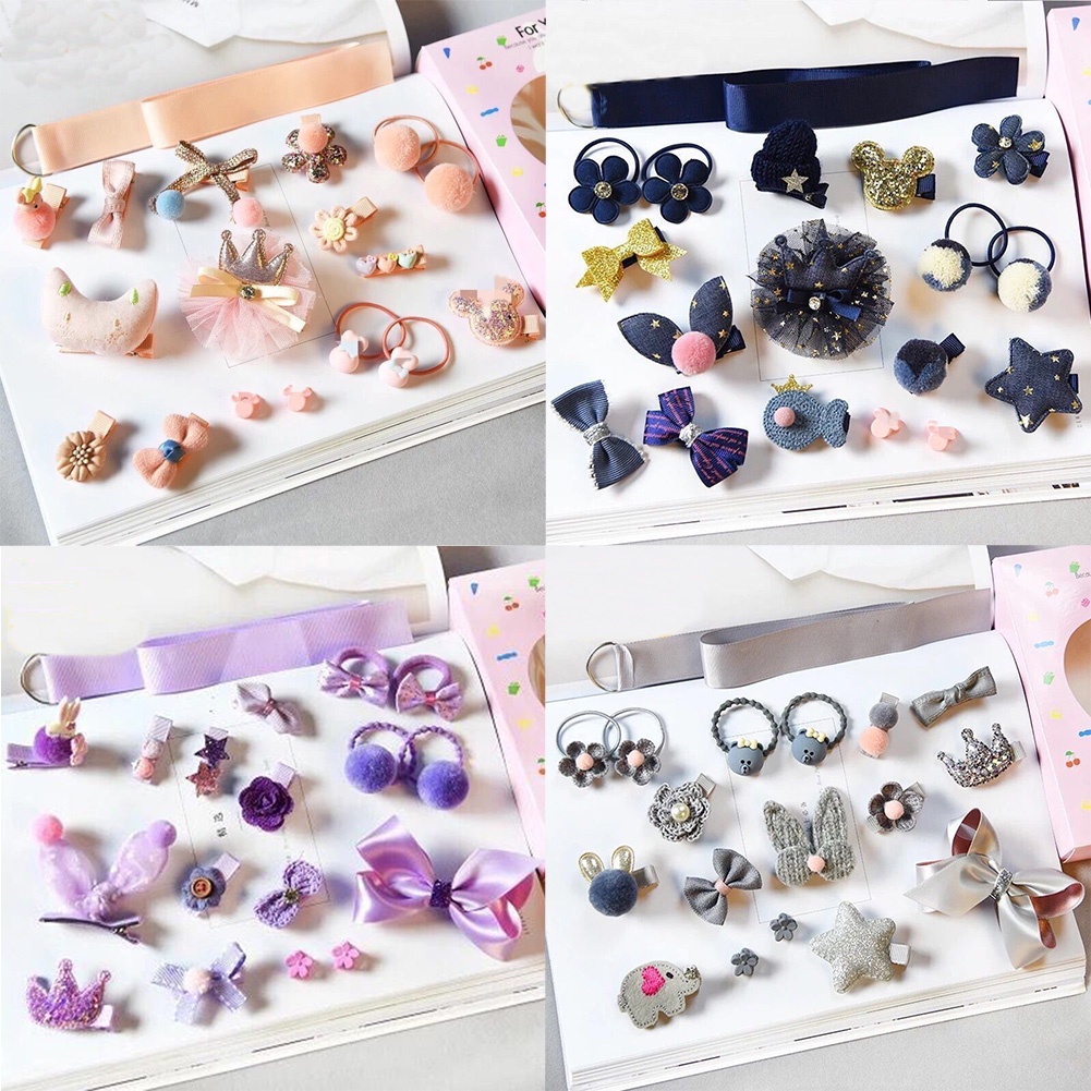 Set 18 Kẹp Tóc Dễ Thương Cho Bé Gái