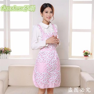 Tạp dề hoa có túi chấm