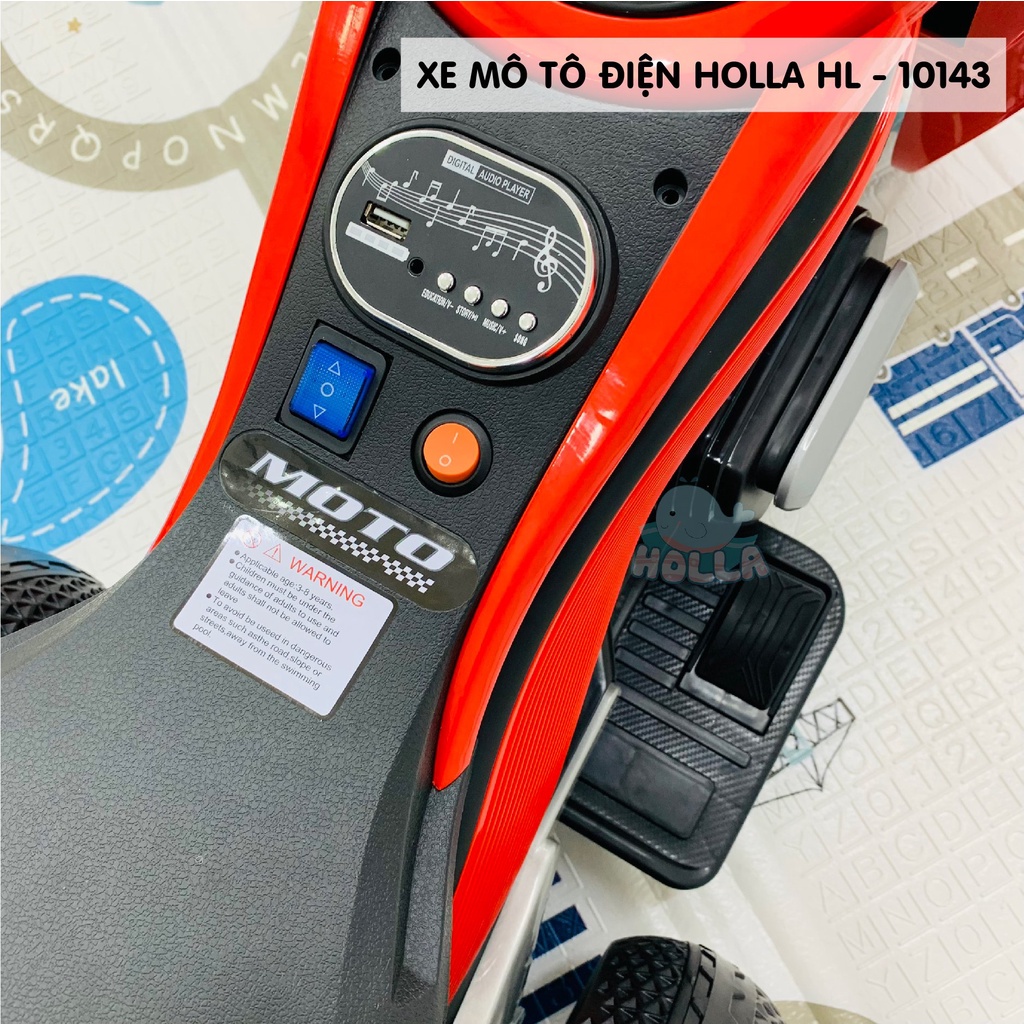 Xe máy điện Moto địa hình Holla HL-10143 chính hãng | Xe máy điện trẻ em - Đồ chơi vận động ngoài trời cho bé