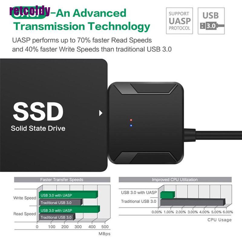 Bộ Chuyển Đổi Usb 3.0 Sang Ide / Sata Cho Ổ Cứng 2.5 "/ 3.5" Sata / Ide / Ssd