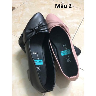 Giày cao gót nơ nhí 2 tầng