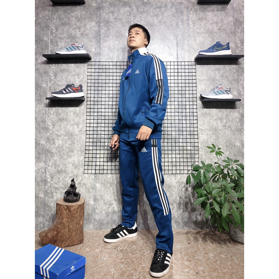Bộ Thể Thao adidas.s NAM Vải POLY cao cấp Thêu Logo, Bộ Quần áo adidas Nam Thu Đông