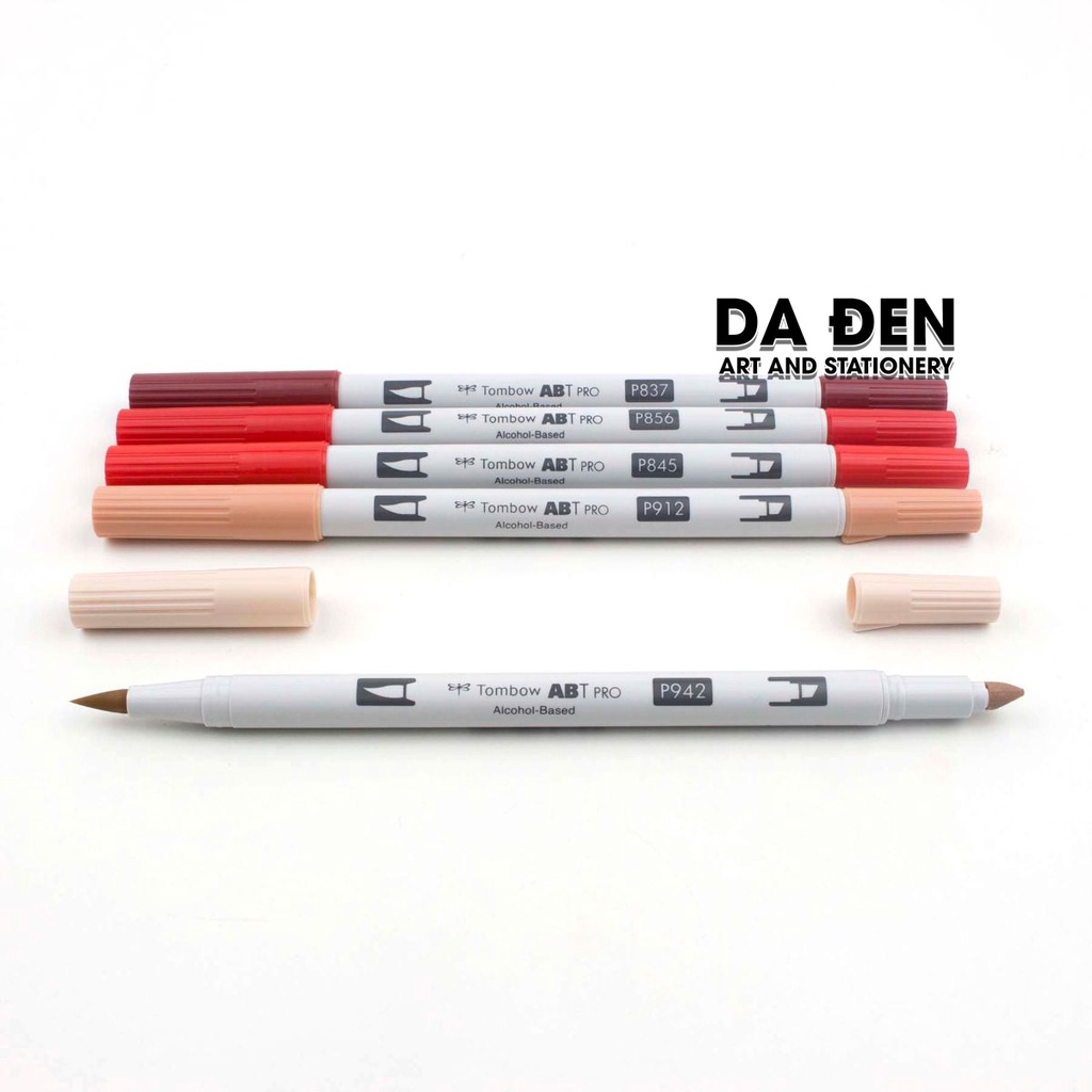 [DA ĐEN] Bộ 5 Bút Dual Marker Tombow ABT Pro - Red Tones