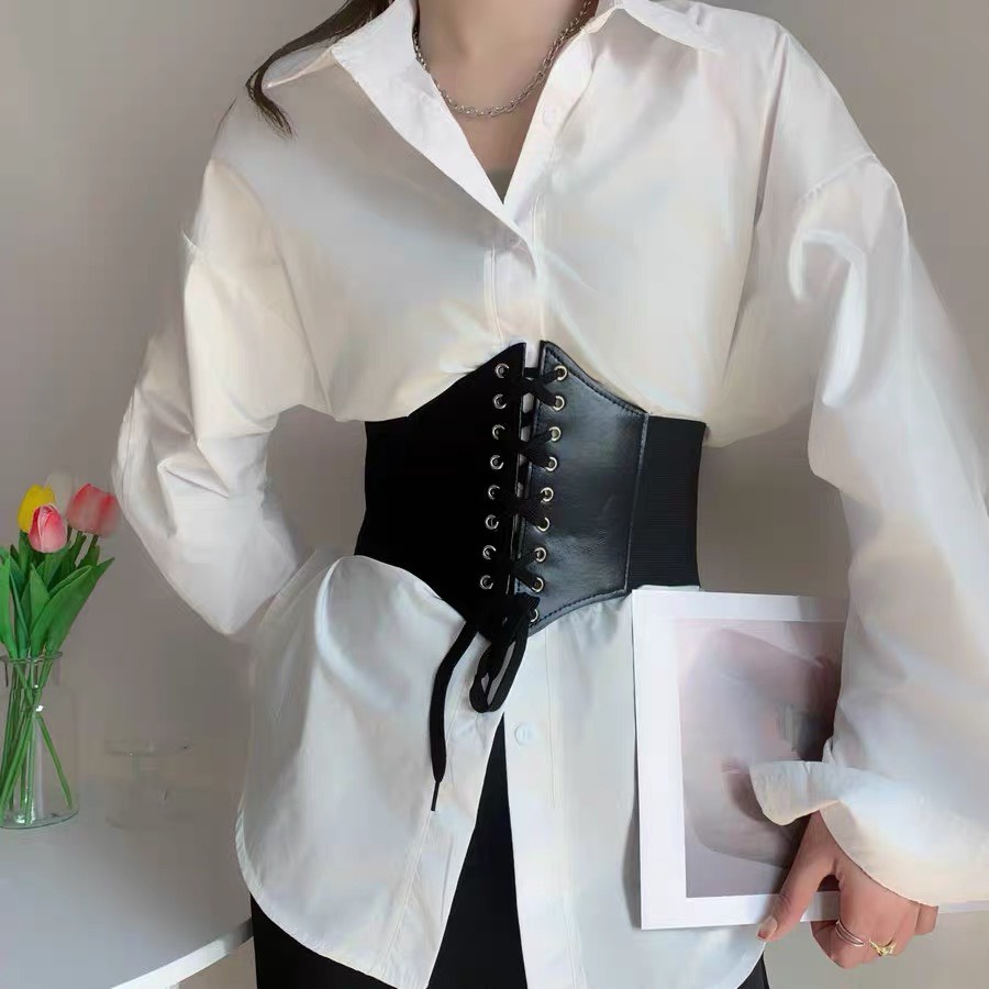 [ CÓ SẴN] Nịt bụng CORSET bản to Nịt bụng Gothic thu nhỏ vòng eo tạo điểm nhấn có bigsize