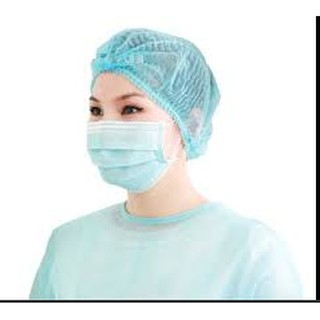 Bịch 100 cái bao tóc y tế/bao trùm tóc/nón con sâu