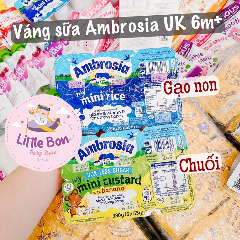 Váng sữa Ambrosia UK 6M+ ( 6 x 55gr) Air