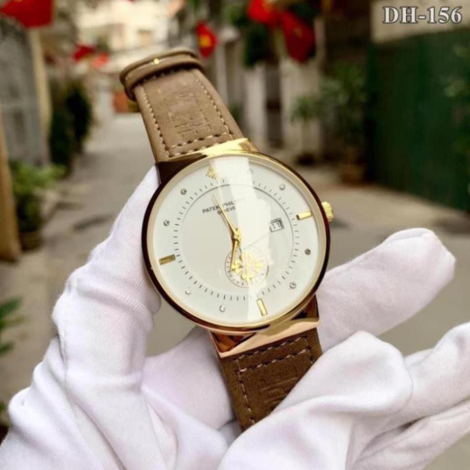 Đồng hồ nam Patek Philippe mặt tròn dáng cổ điển mặt Mineral chống xước chống nước DH156 Shop109 | BigBuy360 - bigbuy360.vn