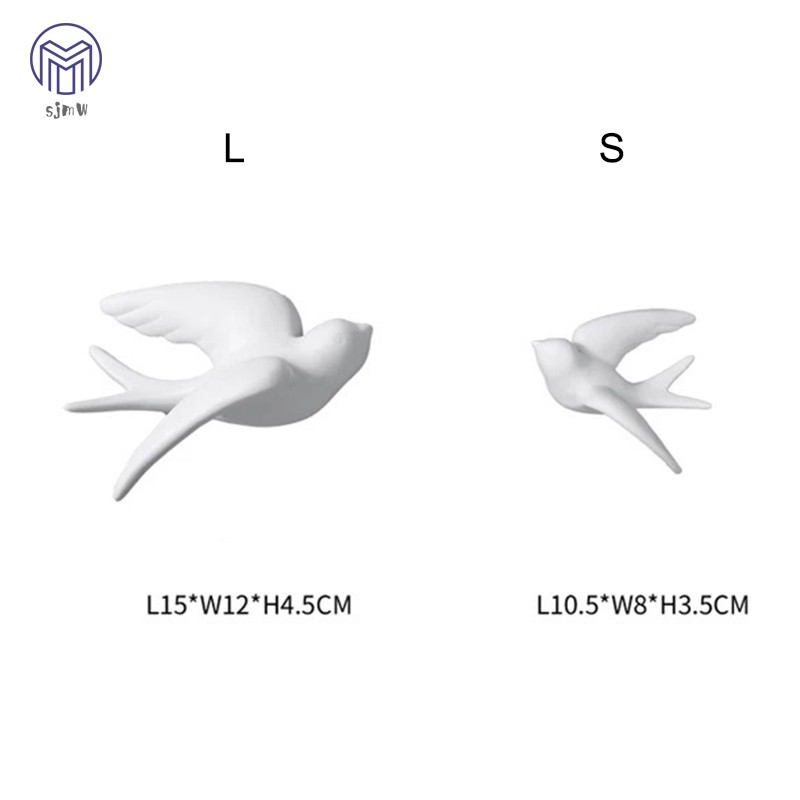 Mô hình chú chim bằng gốm 3D dành cho trang trí tường