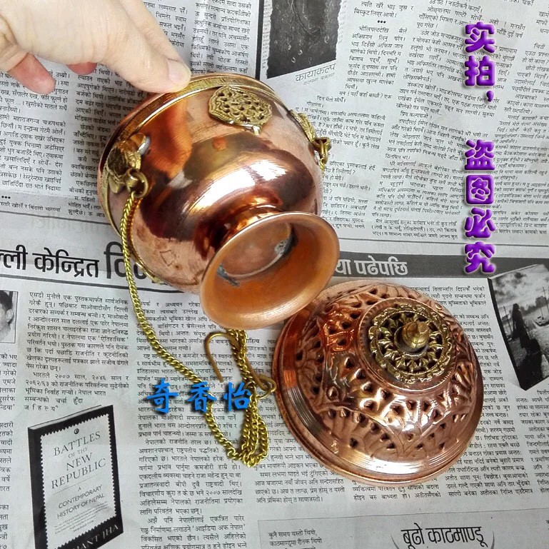 Lư xông dây xích | Lư xông du mục thủ công Nepal 3 cỡ