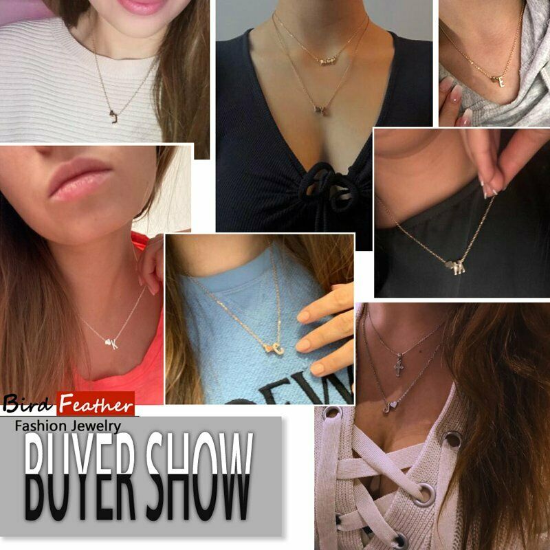 Vòng cổ Mặt Trái Tim Nhỏ Khắc Chữ Thời Trang Cho Nữ