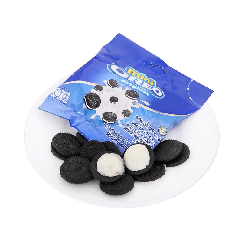 HỘP BÁNH QUY OREO MINI CHOCOLATE / VANI 204g (10 gói bánh bên trong)