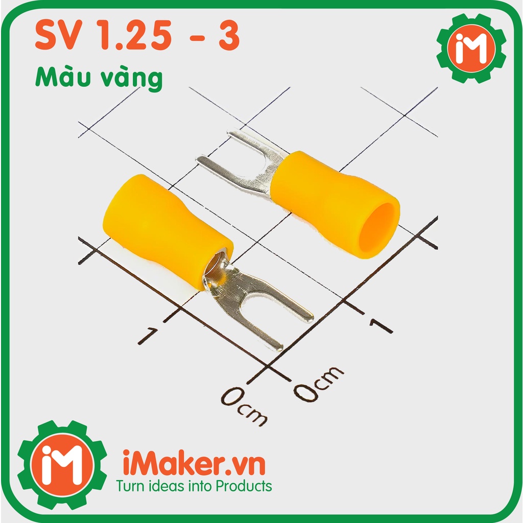 Đầu cos chữ y  - Đầu cos 1.25-3 nhiều màu sắc - Đỏ Vàng Xanh Đen