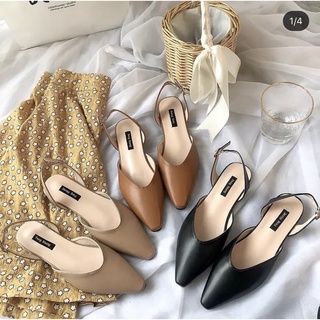 Giày sandal da pu mũi nhọn thời trang nữ
