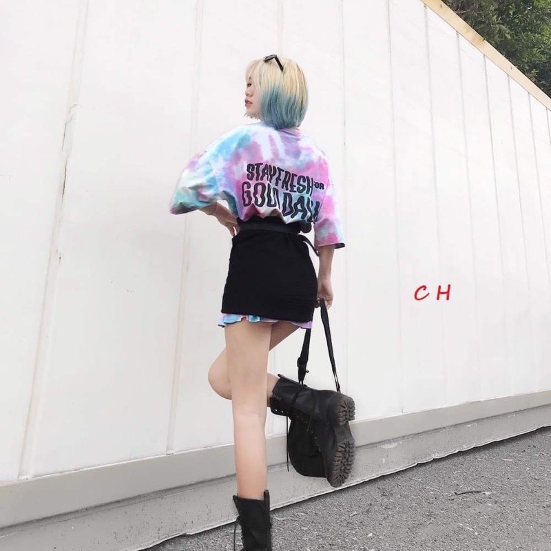 Áo phông loang good day in 2 mặt fom unisex COM955