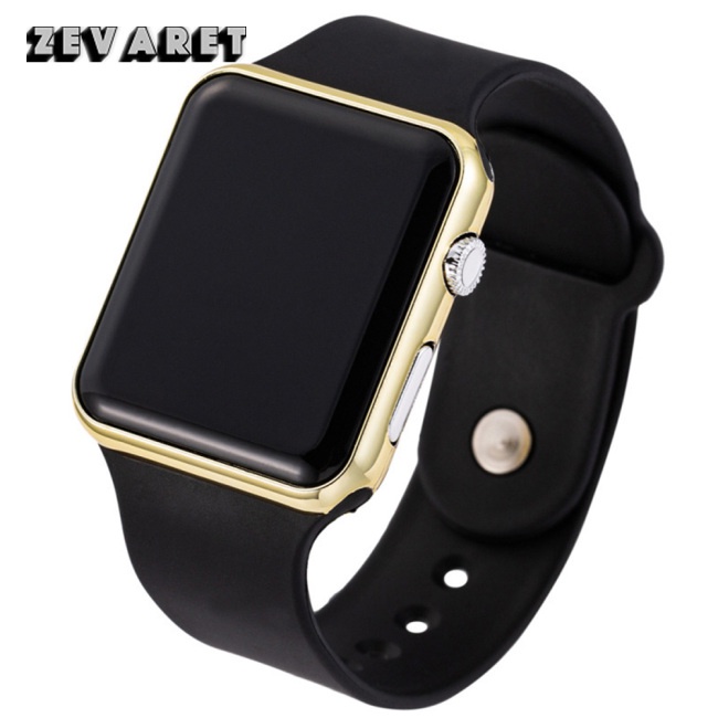 Đồng Hồ Điện Tử Thể Thao Zevaret Mặt Vuông Có Đèn LED Dây Cao Su Dành Cho Nam Nữ