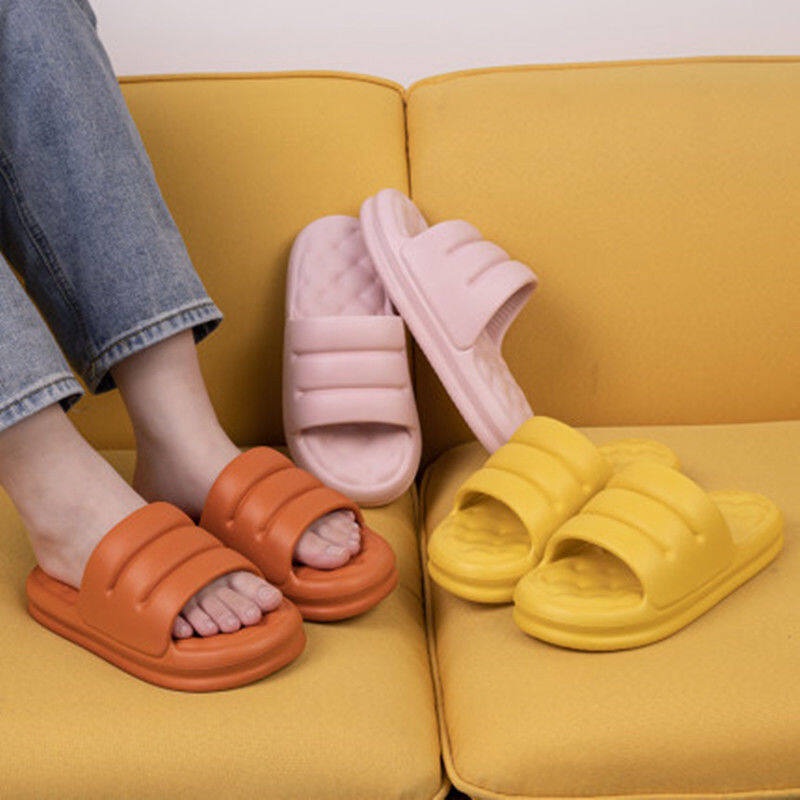 Dép đi trong nhà QIAOYILUO đế dày 4cm chống trượt thoải mái thời trang cho nữ