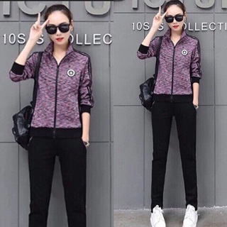 Bộ đồ thể thao nữ phối màu