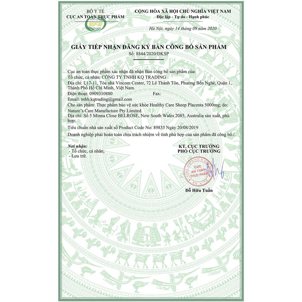 Nhau Thai Cừu Úc Healthy Care Sheep Placenta 5000mg 100 viên giúp da sáng mịn màng cho người trên 18 tuổi - mẹ bean bon