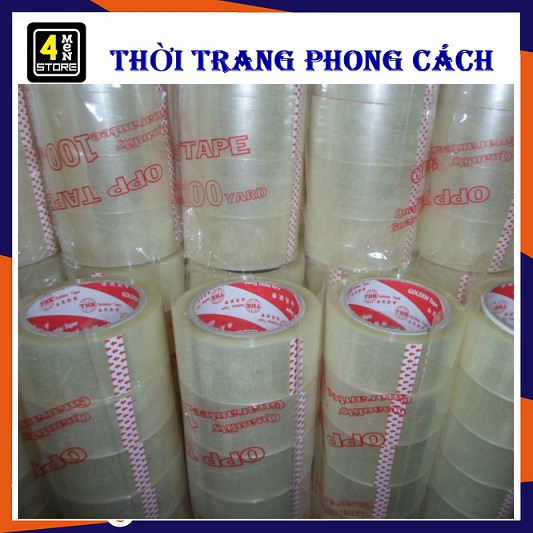 Bộ 6 Cuộn Băng Keo Trong 100yard - Loại 200g - Lõi Siêu Mảng