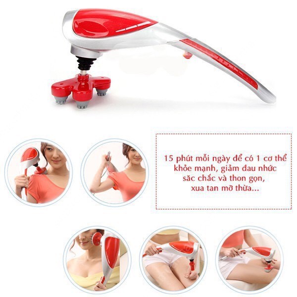 Máy Massage Cầm Tay 10 Đầu King Massager Hồng Ngoại Chính Hãng