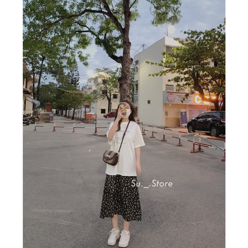 Chân váy hoa nhí 2 lớp dáng dài CV201 SUSTORE | BigBuy360 - bigbuy360.vn