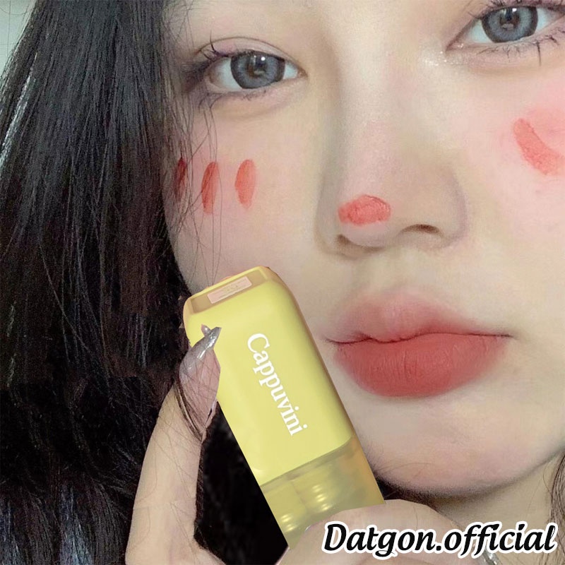 Son Cappuvini Vuông Vỏ Xanh Mền Mịn Môi Trống Nước Lâu Trôi