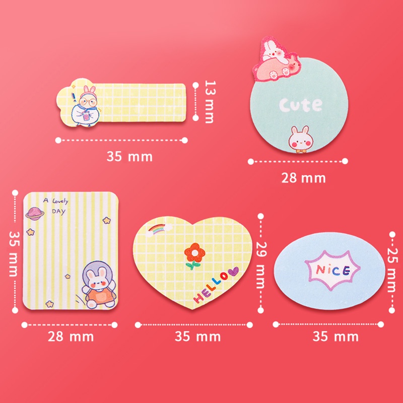 Set 20 nhãn dán ghi tên họa tiết hoạt hình nhiều kích cỡ chống thấm nước cho bé