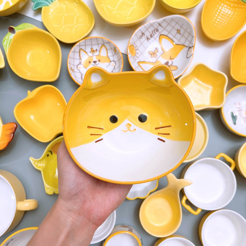Bát Sứ Tròn Hình Thú, Tuần Lộc Dễ Thương Cho Bé Ăn Dặm, Ăn Cơm (Link 2) PUPU KIDS SHOP