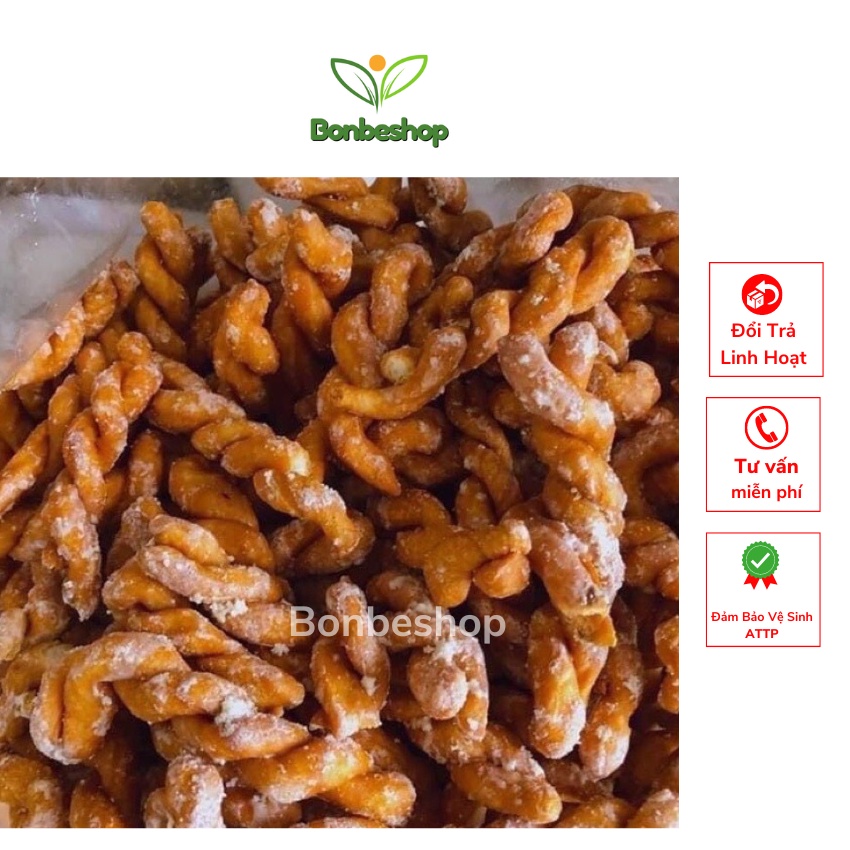 1Kg quẩy Xoắn tẩm đường Dây Thừng Hàng Ngon, loại to Đặc Biệt, giòn xốp