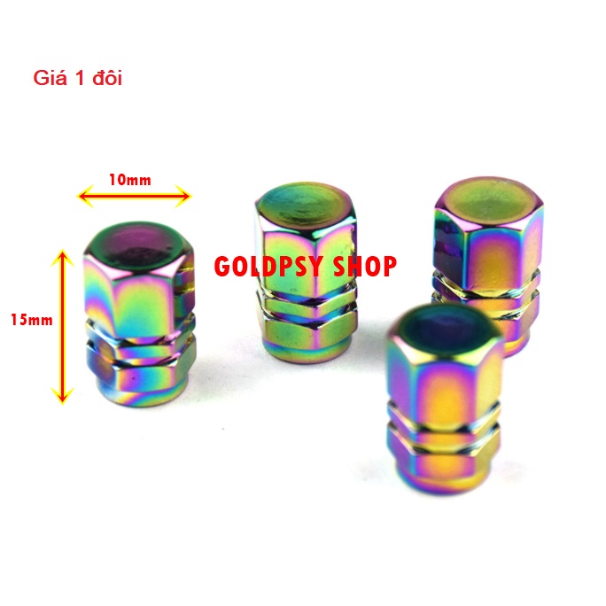 Ốc chân van ô tô xe máy 7 màu titan - Ốc chụp van vòi xe máy 7 màu trang trí