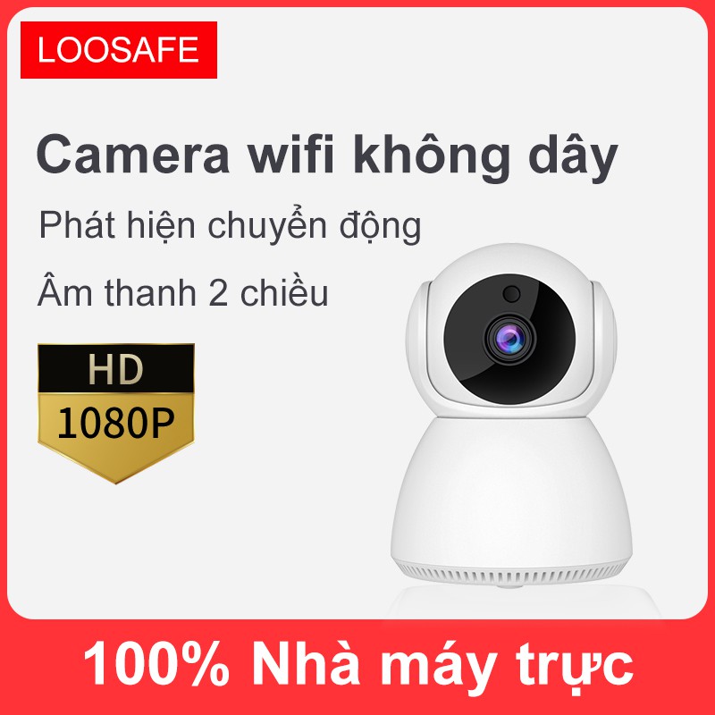 Camera giám sát IP Wifi không dây trong nhà Full HD 1080P, phần mềm v380, hồng ngoại ban đêm