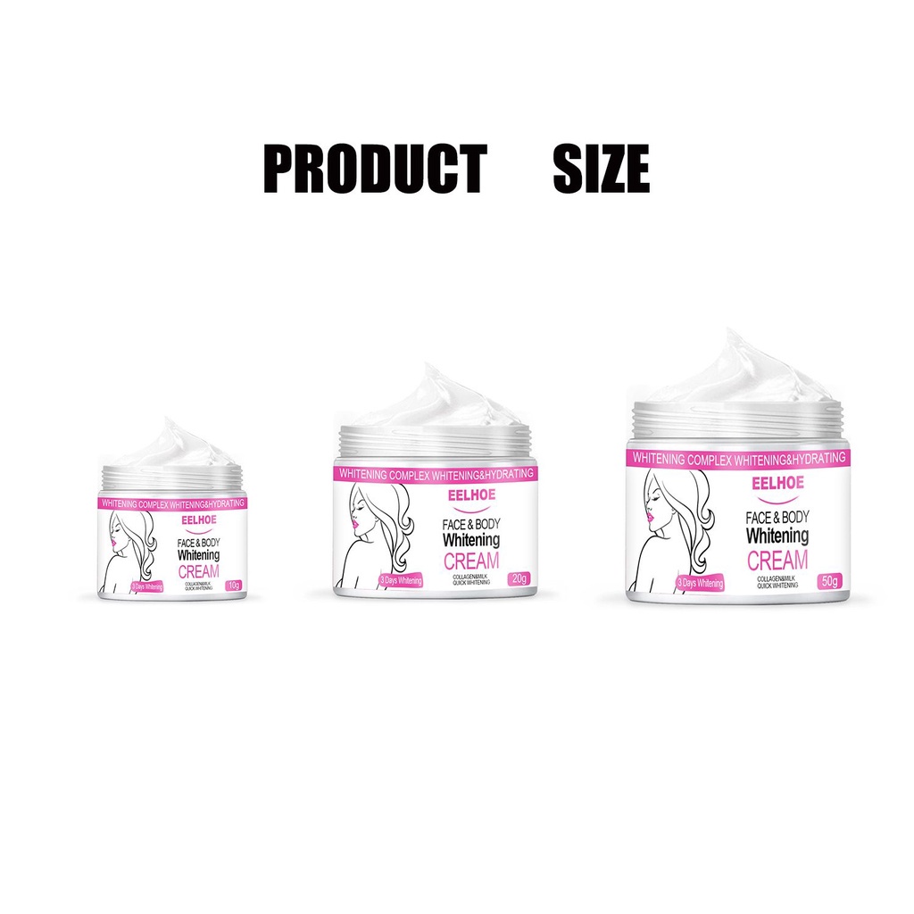 Kem Làm Trắng Da Toàn Thân 10 / 20 / 50g Chứa Collagen &amp; Sữa