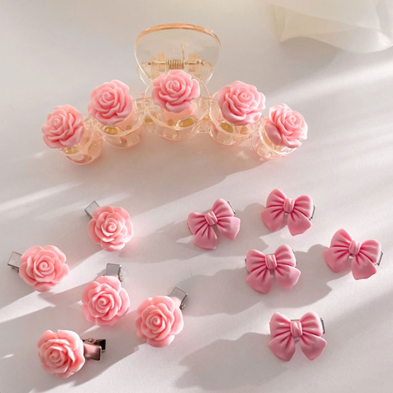 Kẹp Tóc Hình Nơ / Cá Mập Hai Mặt Dễ Thương Phong Cách Hàn Quốc Cho Bé Gái