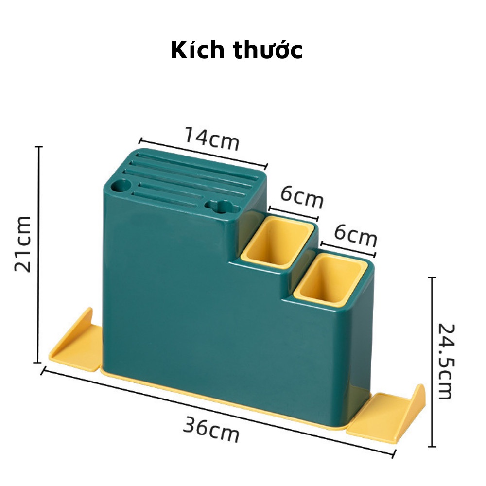 Kệ đựng đồ nhà bếp cài dao thớt đũa vung nồi đa năng nhựa PP cao cấp